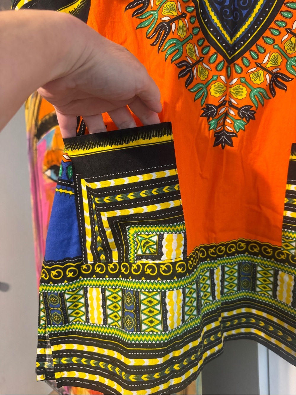 Mama & Papa Traditional African Dashiki Tunic Top OSFM - Picture 5 of 8